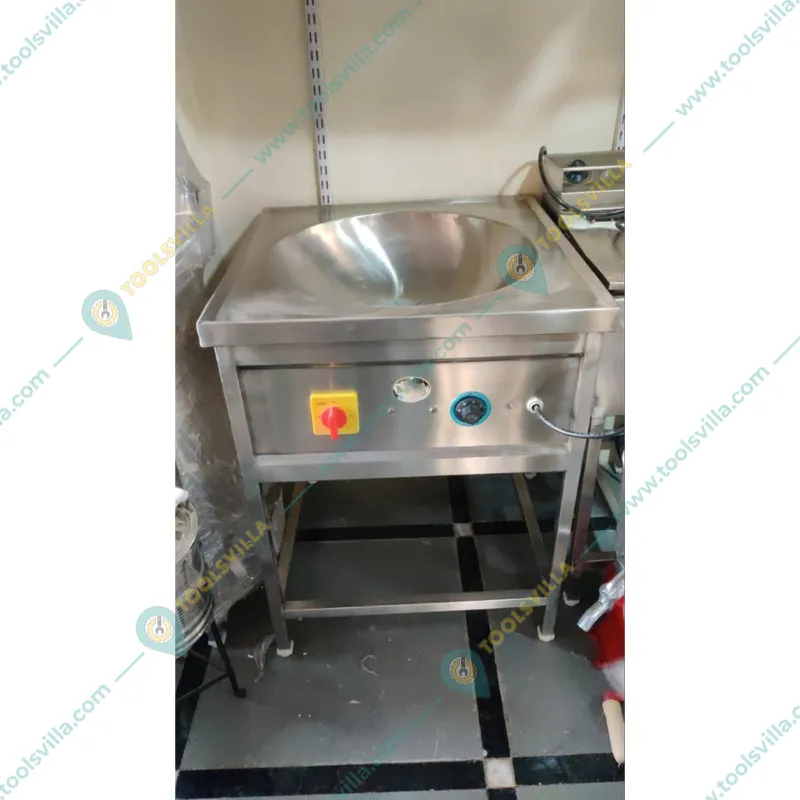 Heavy-Duty 22 Inches Square Electric Kadai Standing Type 6000W, SS Body