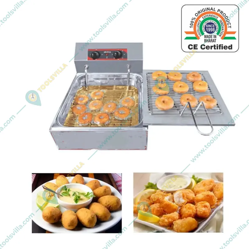 Akasa DNF Stainless Steel Donut Deep Fryer, 2400 Watt