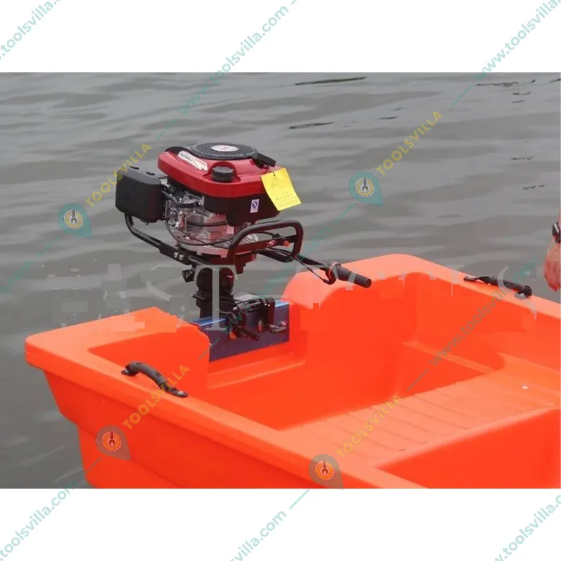 MECSTROKE Outboard Motor, 7HP 196CC 4 Stroke Inflatable Fishing/Outboard Boat Machine with Air Cooling CDI System