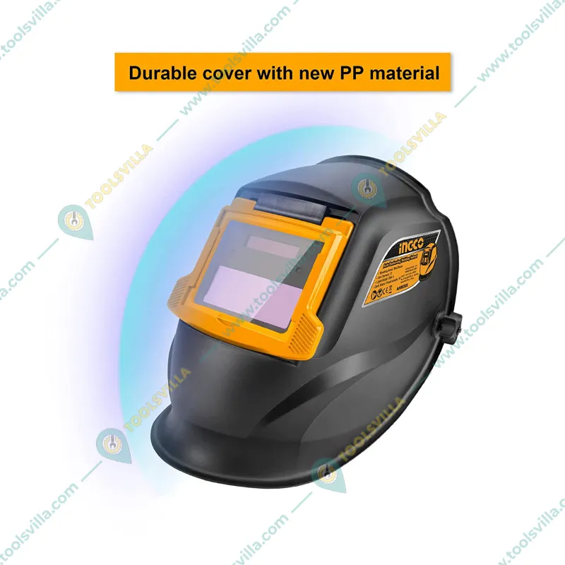 Ingco 90x35 mm Auto-Darkening Welding Helmet With DIN 16 UV/IR Protection (AHM009)