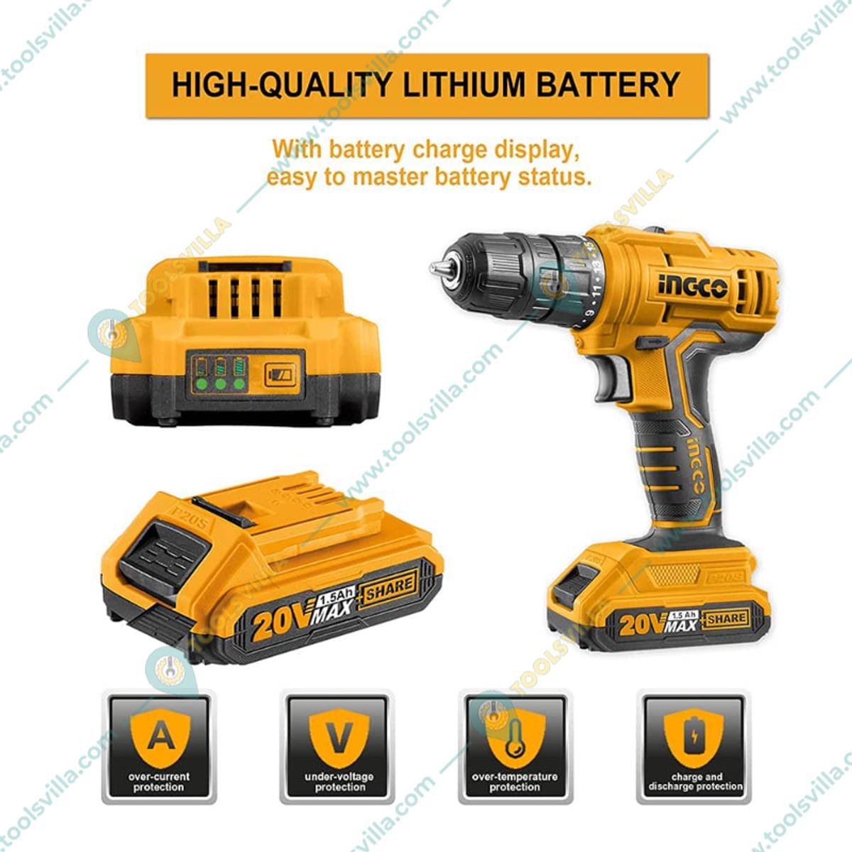 10 mm 20 V Lithium-Ion Cordless Drill