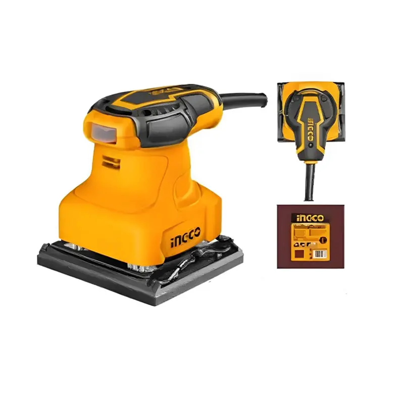 Ingco 110 x 100mm Palm Sander With 5 Pcs Sand Papers 240W,14000 RPM(PS2408)
