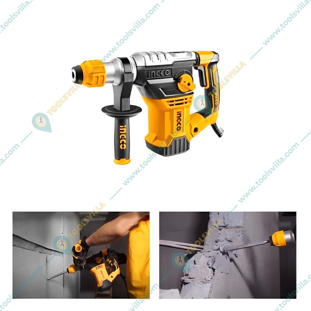 Ingco 1500W Rotary Hammer 850 RPM 4400 BPM RH150068