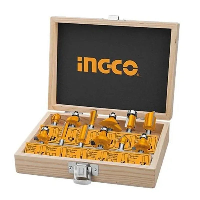 Ingco 12 mm 12 Pcs Router Bit Set (AKRT1221) 