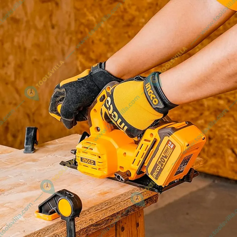 Ingco 185 mm 20V Lithium-Ion Cordless Circular Saw with Cutting Blade, 4800 RPM (CSLI1851)