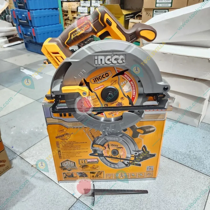 Ingco 185 mm 20V Lithium-Ion Cordless Circular Saw with Cutting Blade, 4800 RPM (CSLI1851)