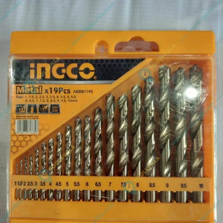 Ingco 19 Pcs HSS Twist Drill Bits Set - AKDB1195