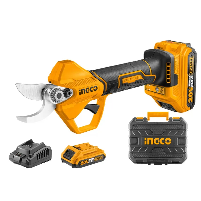 Ingco 20V 25 mm Li-Ion Gauge Straight Shear with Battery, Charger & Sharping Stone (CSSLI202581)