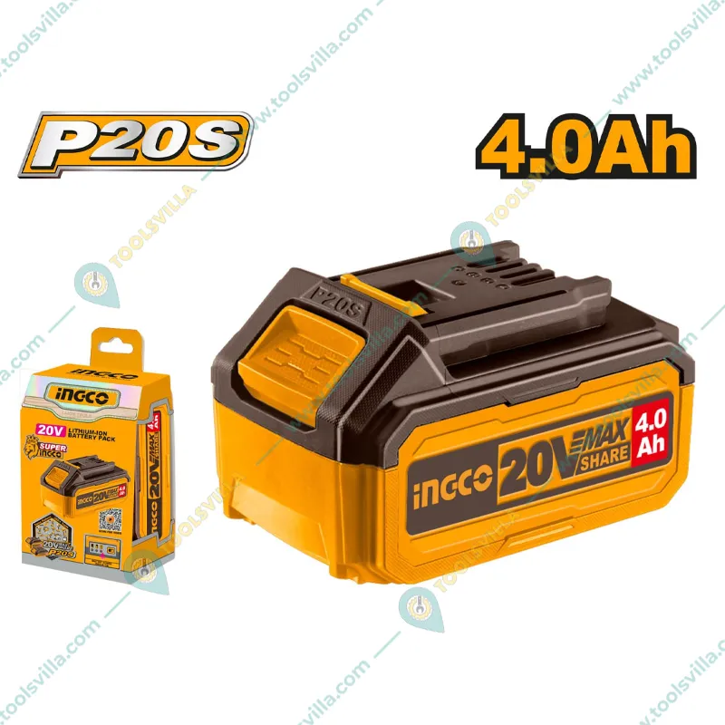 Ingco 20V 4.0 Ah Lithium-Ion Battery Pack (FBLI20021)