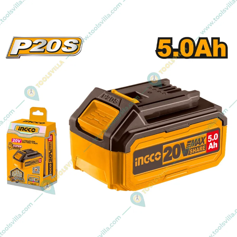 Ingco 20V 5.0 Ah Lithium-Ion Battery Pack (FBLI20031)