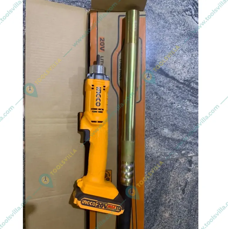 Ingco 20V Cordless Concrete Vibrator With Battery & Charger, 2300 RPM (CCVLI2023011)