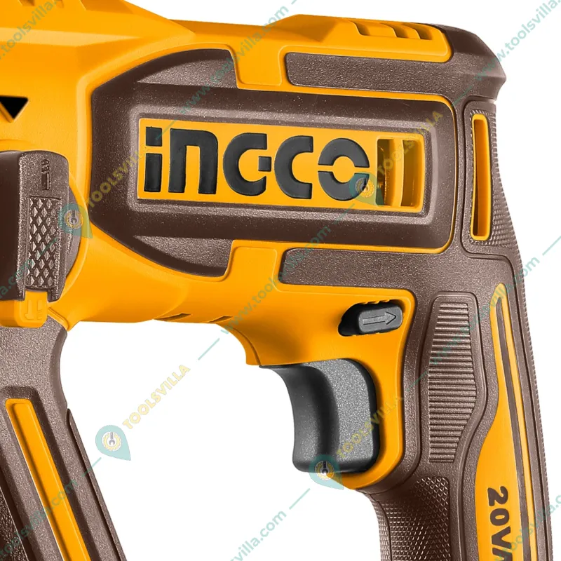 Ingco 16 mm 20V Li-Ion Cordless Rotary Hammer Drill with Drill Bits, 850 RPM (CRHLI20168)