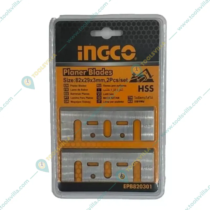 Ingco 2 Pcs 82 X 29 X 3 mm HSS Planer blade (EPB820301)
