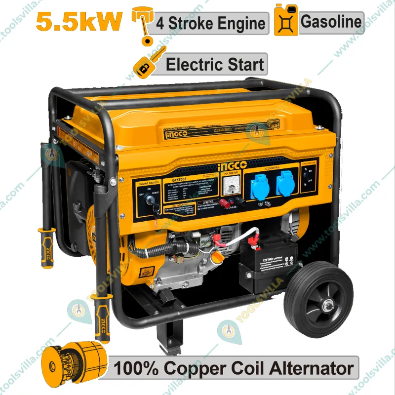Ingco 5.5 KVA Portable Industrial Gasoline Generator (GE55003)