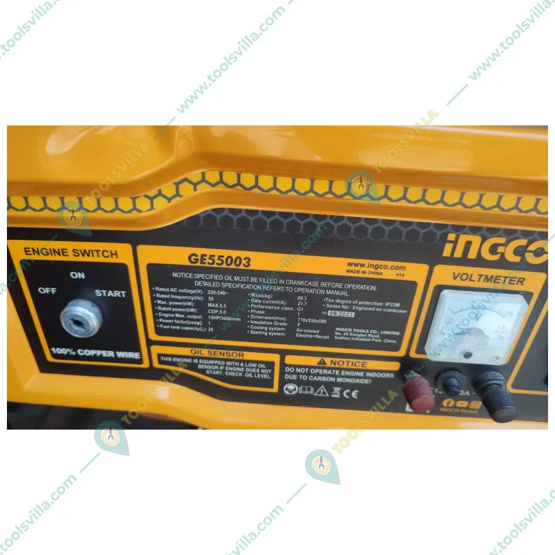 Ingco 5.5 KVA Portable Industrial Gasoline Generator (GE55003)