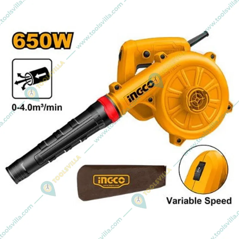 Ingco 650 Watt Aspirator Blower with Dust Bag, 16000 RPM (AB6038)