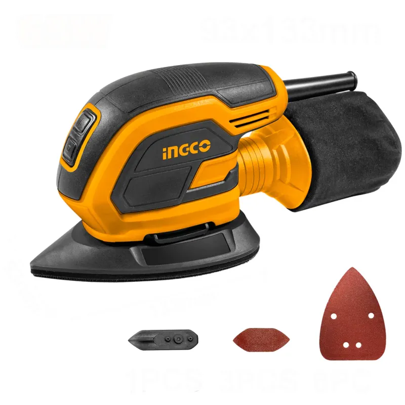 Ingco 93x133mm 65 Watt Electric Palm Sander With Sanding Accessories, 11000 RPM (MS6505)