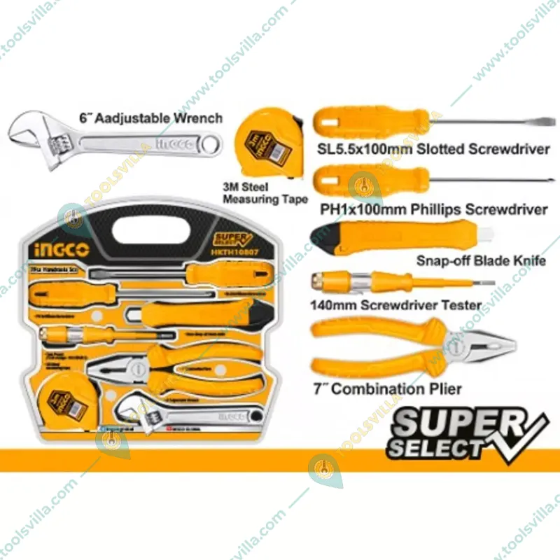 INGCO 7 pcs Household Hand Tool Set (HKTH10807)