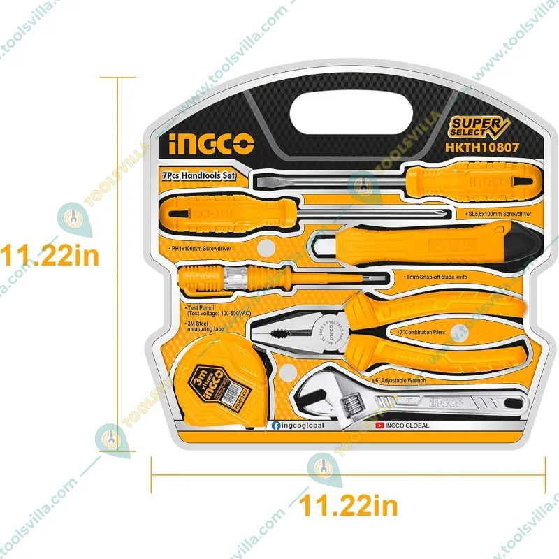 INGCO 7 pcs Household Hand Tool Set (HKTH10807)