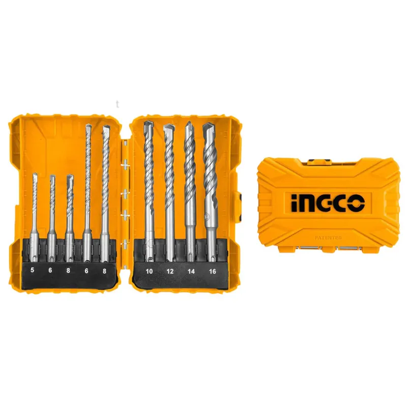 INGCO 9 Pcs SDS Plus Hammer Drill Bit Set (AKDL30901)