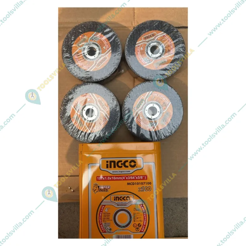 Ingco 107 mm (4 Inch) 100 Pcs Abrasive Metal Cutting Disc Set (MCD10107100)