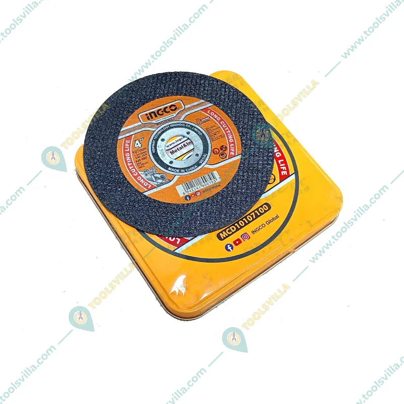 Ingco 107 mm (4 Inch) 100 Pcs Abrasive Metal Cutting Disc Set (MCD10107100)