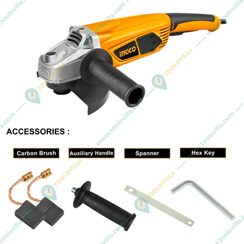 Ingco 180mm Angle Grinder 2400W, 8000RPM (AG240082)
