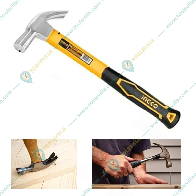 Ingco 29mm Carbon Steel Yellow & Black Claw Hammer (HCH880229)