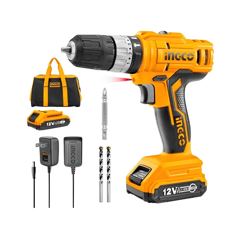 INGCO 12 V Lithium Ion Cordless Drill 10 mm 1350 RPM CIDLI1222