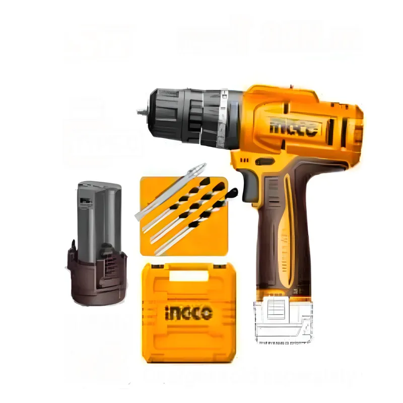 Ingco 10mm 12V 2-Speed Gear Function Cordless Impact Drill With Battery & Bit, Max. Torque 20 N.m (CDLI12206)