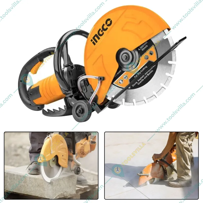 INGCO 355 mm Power Slot Cutter With 1 pc Cutting Disc, 4800 RPM (PC3558) 