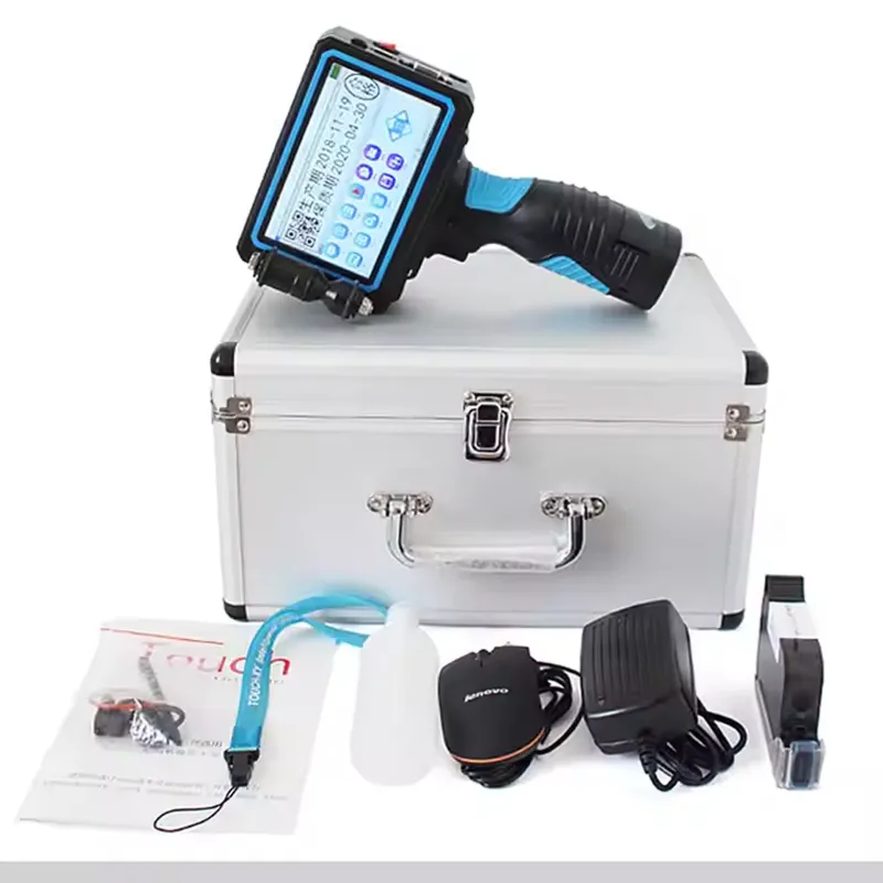 Heavy Duty 12.7mm Handheld Inkjet Printer, Red Software with Black Cartridge for Metal, Plastic, Glass Material