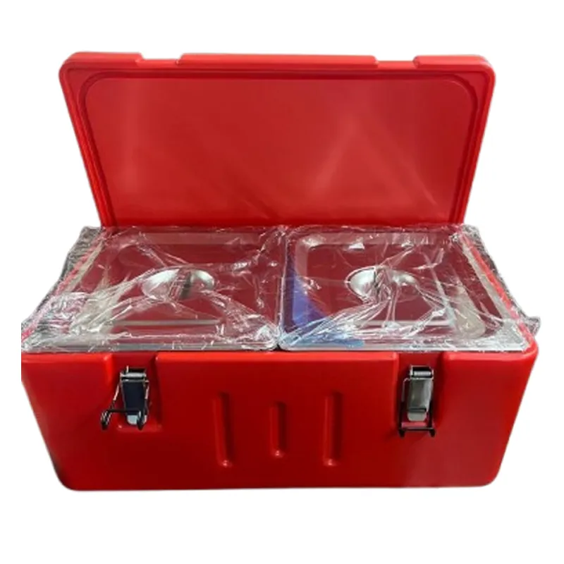 1000 ml Two Compartment 24 hrs Insulated Food Pan Carrier and Warmer for Catering