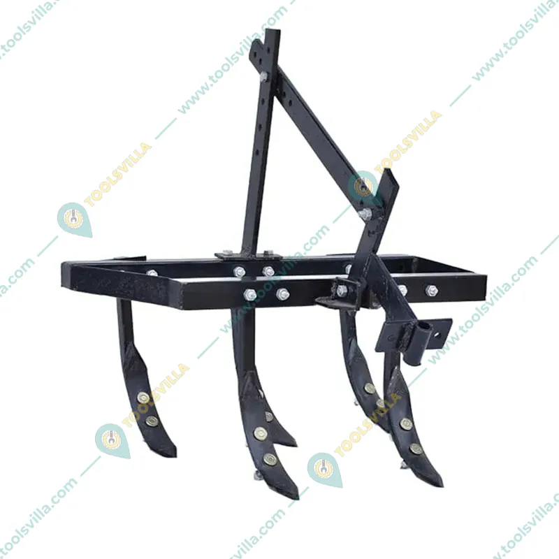 Heavy Duty 16 Inch Iron Wheel & 5 Tyne Cultivator Attachment Combo For 5 to 10 HP Diesel Power Tiller / Cultivator