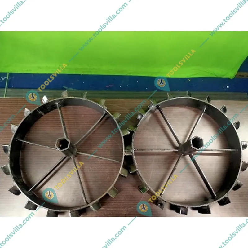 Heavy Duty 16 Inch Iron Wheel & Leveler Attachment Combo For 5 to 10 HP Petrol Power Tiller / Cultivator