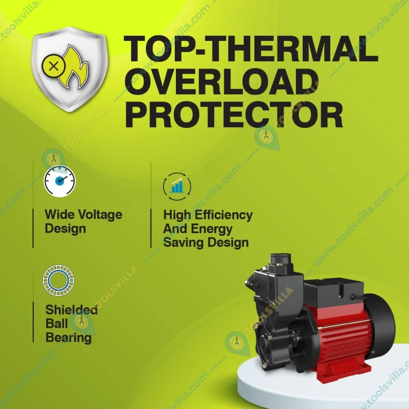 Kirloskar 1 HP 3Phase Self Priming Monoblock Pump, 48m Max. Head, 25X25mm (MINI JALNAYAK-I (GOLD)) - 2 Years Of Warranty