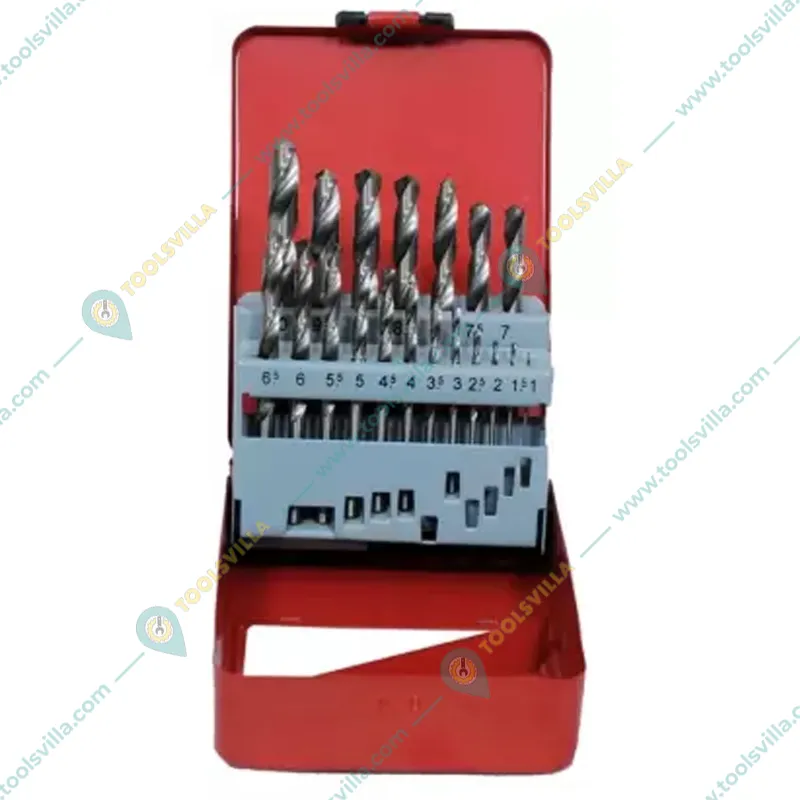 Jon Bhandari 19 Pcs Hss Drill Bits Set Red Box