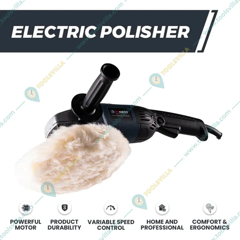 JRS Drive 180 mm 1350 Watt Electric Polisher, 3000 RPM (ESP180N)