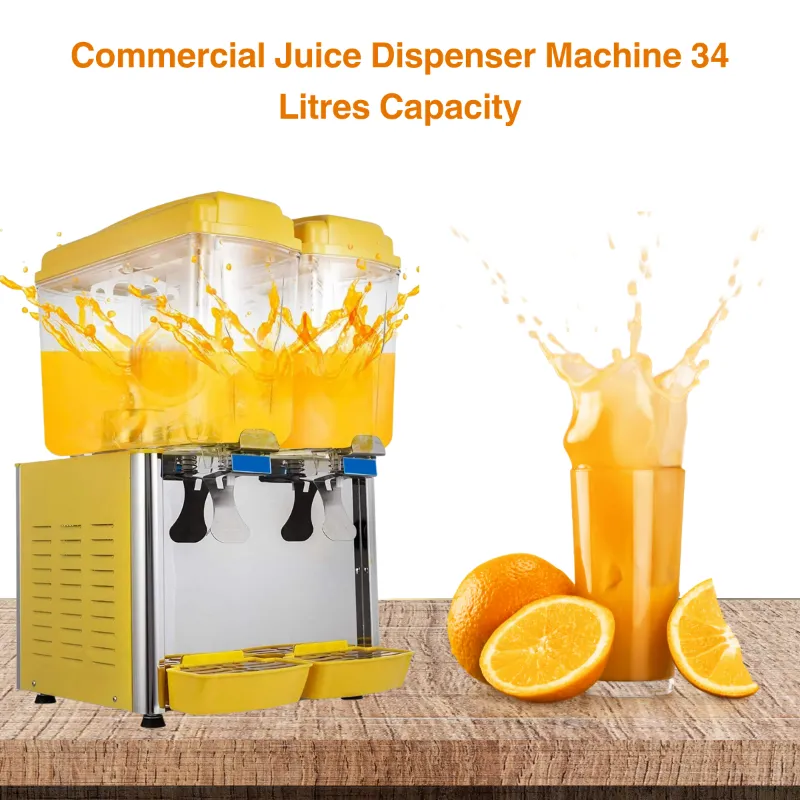Commercial 17L+17L (34 Litres) Capacity Electric Cold Juice Dispenser Machine 