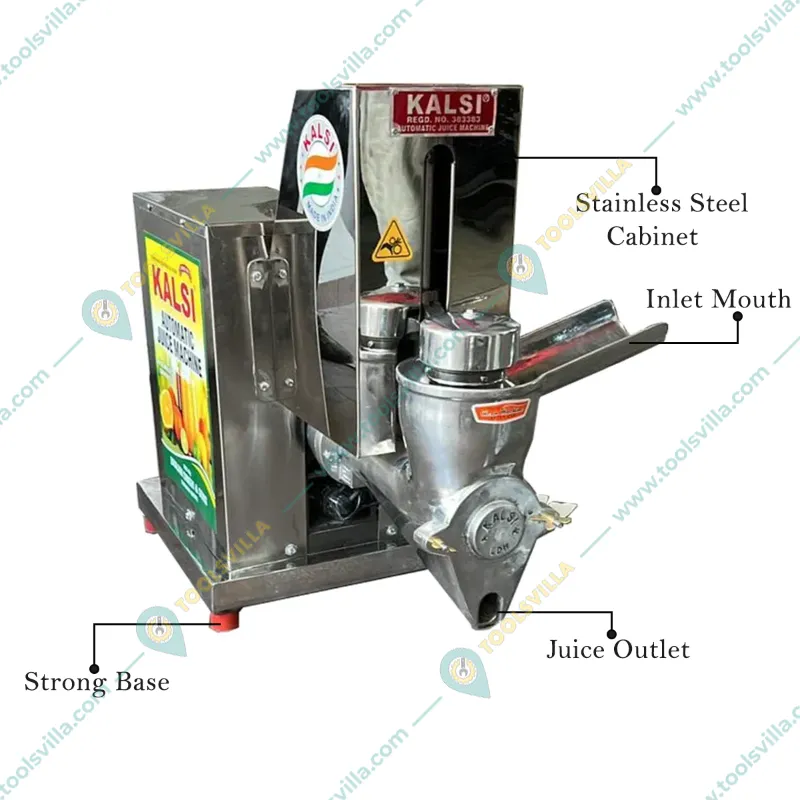 Kalsi Commercial Juice Machine No. 18 with 0.5 HP Motor & SS Cabinet