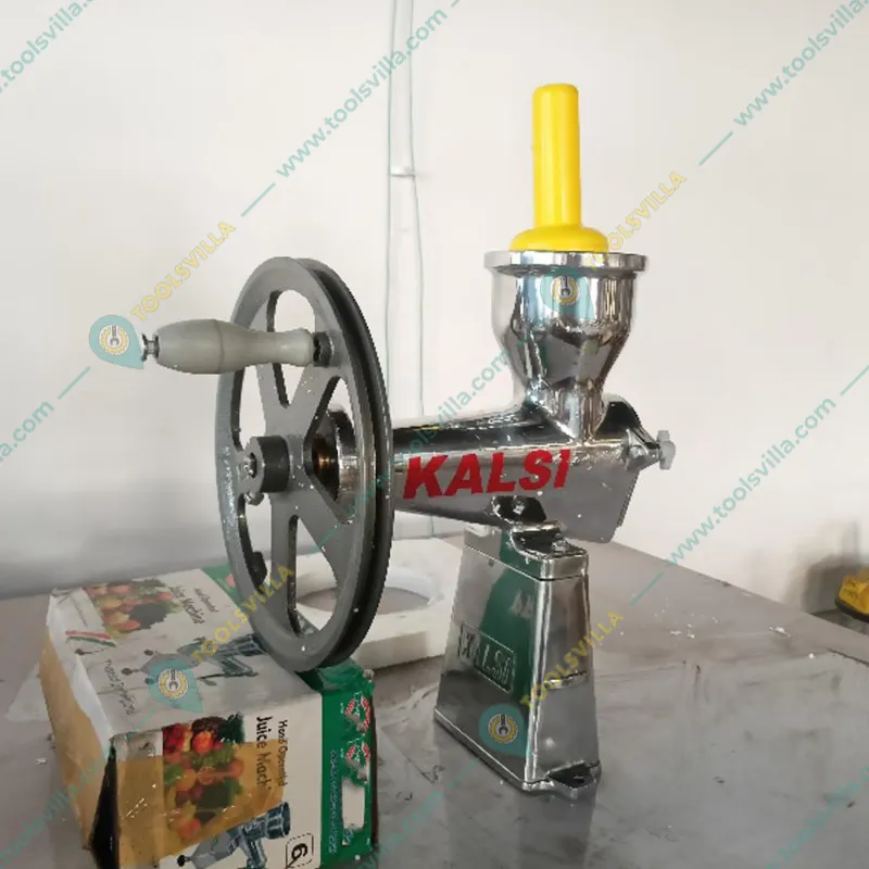 Kalsi No.12 Hand Crank Pulpy Fruit Juicer (Mango,Orange) with SS Rod, CI Wheel & 4.5 Inches Hopper Dia