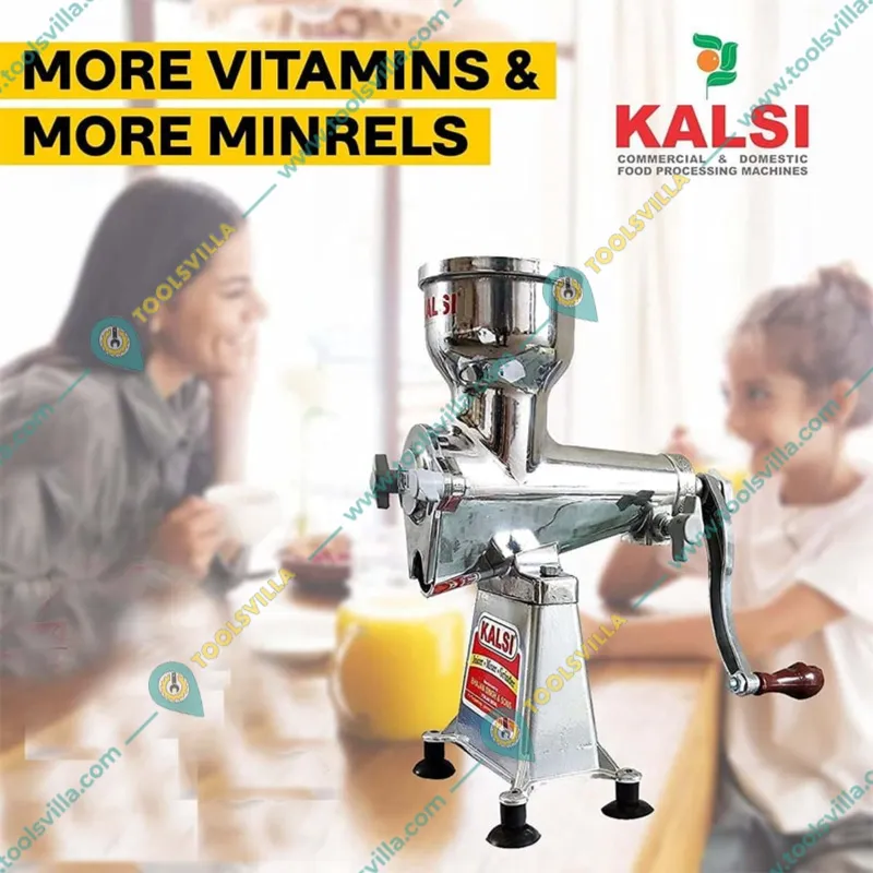 Kalsi Hand Operated No.3 Citrus Juicer (Orange,Mosambi) With Rotating Handle and 3 Inches Hopper Dia