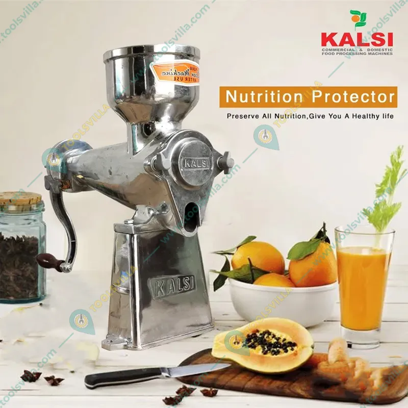 Kalsi Hand Operated Juicer(Mosambi,Orange) Machine No. 18 With Rotating Handle