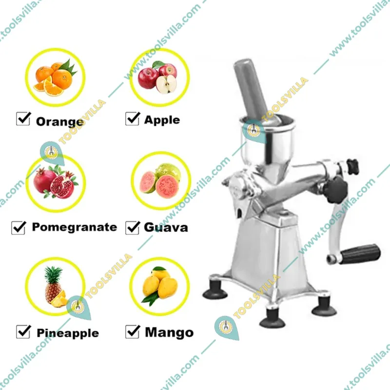 Kalsi Hand Operated Juice Machine No. 9 With Rotating Handle for Orange, Mosambi