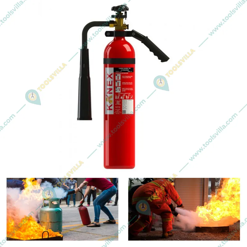 Kanex (KFCSQZRQ-2) 2 KG 8B Co2 High-Pressure Fire Extinguisher