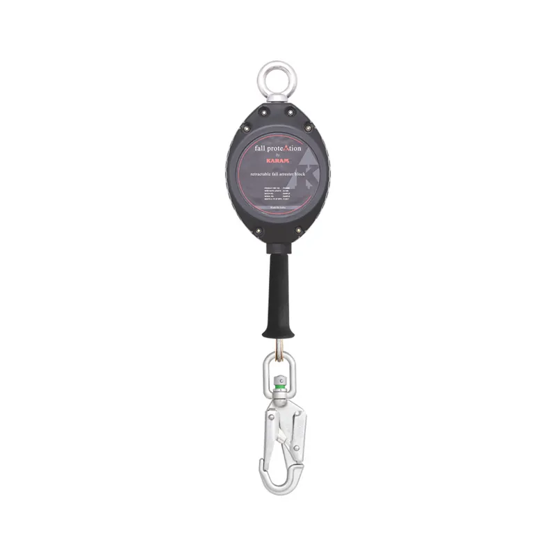 Karam Retractable Blocks with Galvanized Steel Wire Rope 5 Meter with Steel Snap Hook, 6 Month Warranty (PCGS05)