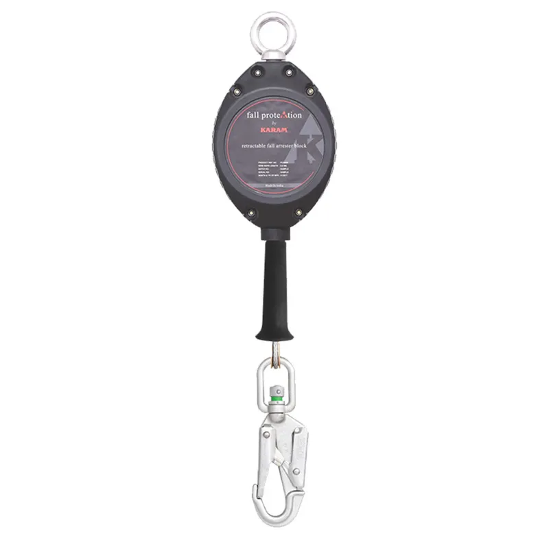Karam Retractable Blocks with Galvanized Steel Wire Rope 6 Meter with Steel Snap Hook, 6 Month Warranty (PCGS06)
