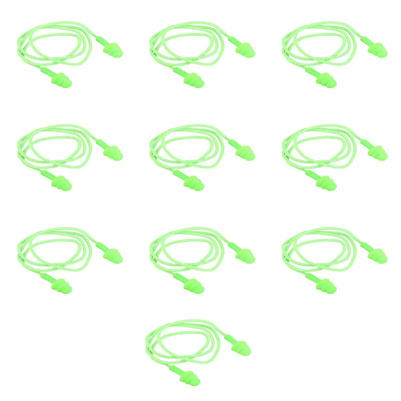 KARAM Corded Reusable Ear Plug For Protection Against Medium Noise Levels (EP 04) - Pack of 10