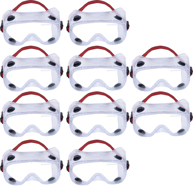 KARAM Wrap Around Safety Goggles With Adjustable Elastic Head Band (ES009) - Pack of 10
