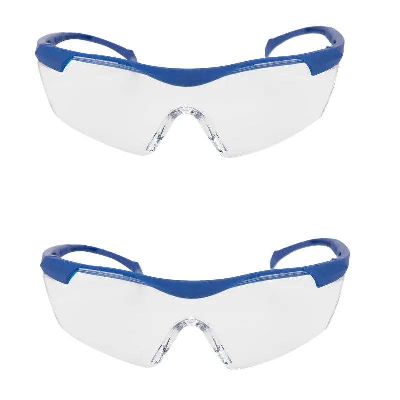 Karam Blue Color Safety Goggles with Clear Lens, Safety Glasses for Multipurpose Use (ES015)(Pack-2 pcs)